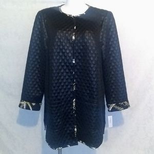 Roz&Ali Black Thin Fashionable Jacket Gold Chain